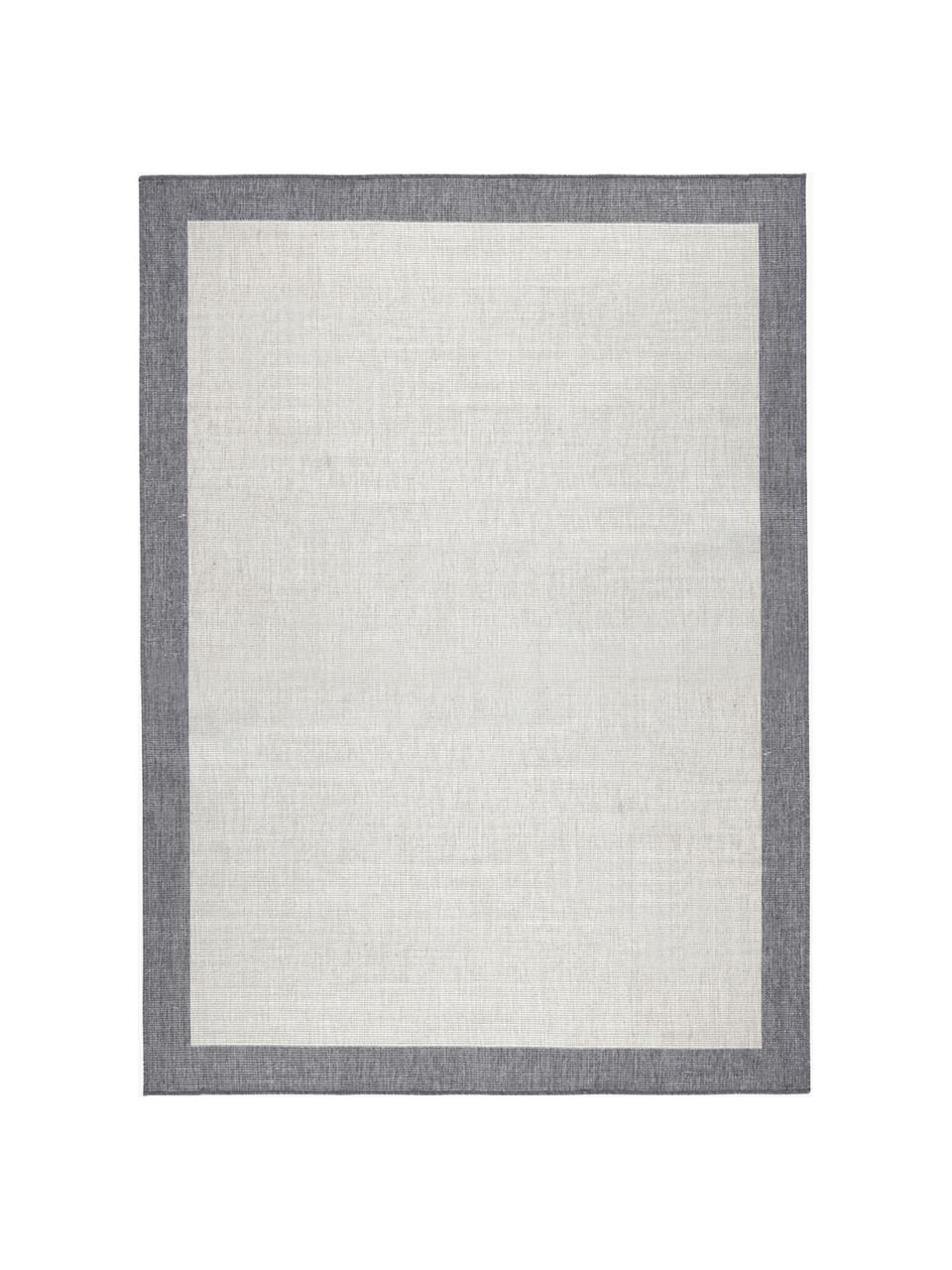 Tappeto reversibile da interno-esterno Panama, Bianco latte, grigio, P 230 x L 160 cm