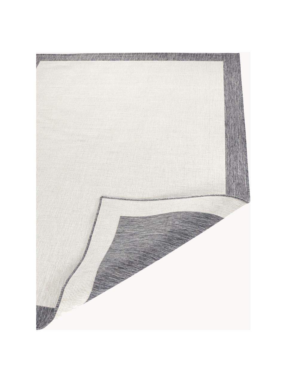 Tappeto reversibile da interno-esterno Panama, Bianco latte, grigio, P 230 x L 160 cm