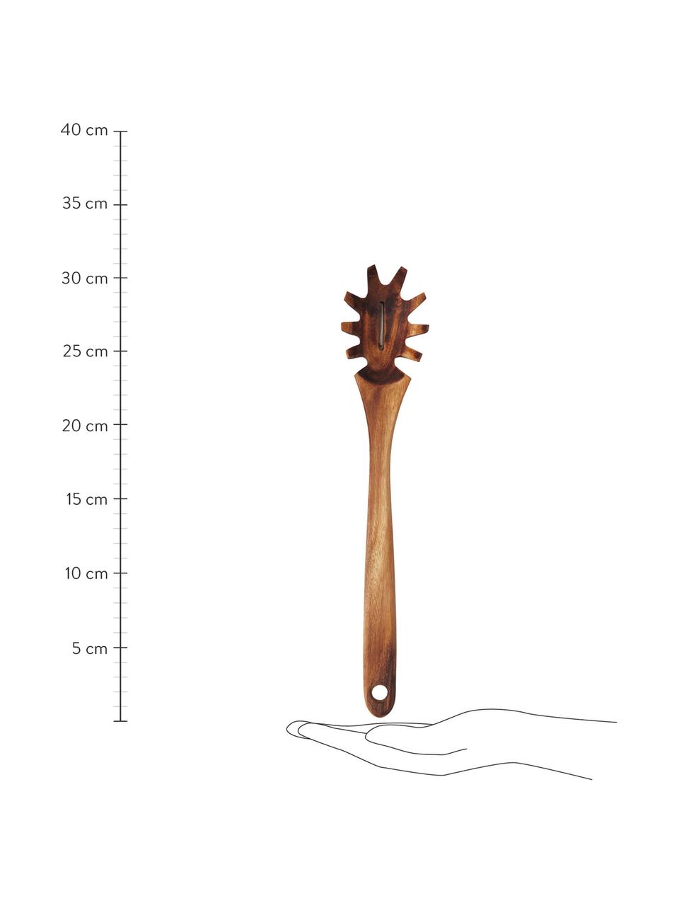 Cucchiaio spaghetti in legno di acacia Tina, Legno di acacia, Legno di acacia, Lung. 31 cm
