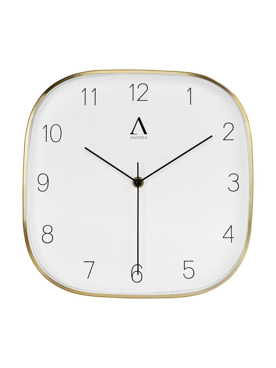 Nástěnné hodiny Guell, Mosazná, černá, bílá, Š 29 cm, V 29 cm