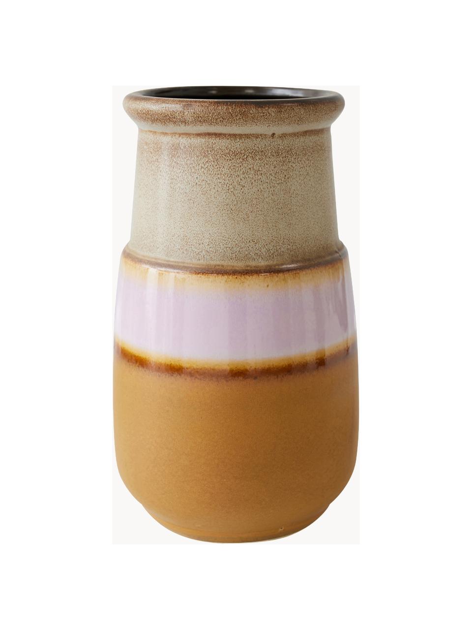 Vaso in ceramica fatto a mano Grand, alt. 44 cm, Ceramica, Tonalità marroni, rosa chiaro, Ø 26 x Alt. 44 cm