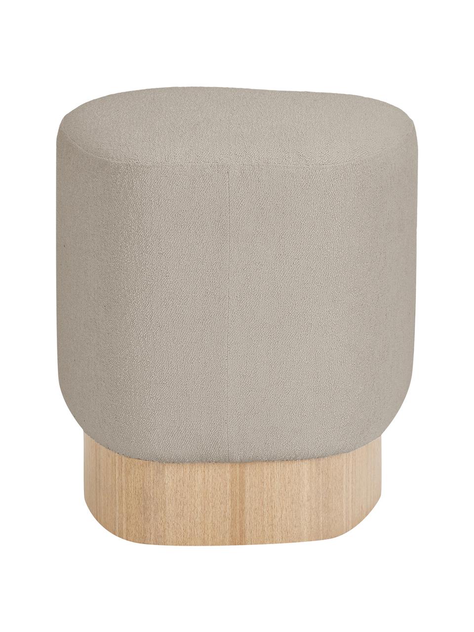 Bouclé taburet Yves, Šedá, Š 43 cm, V 47 cm
