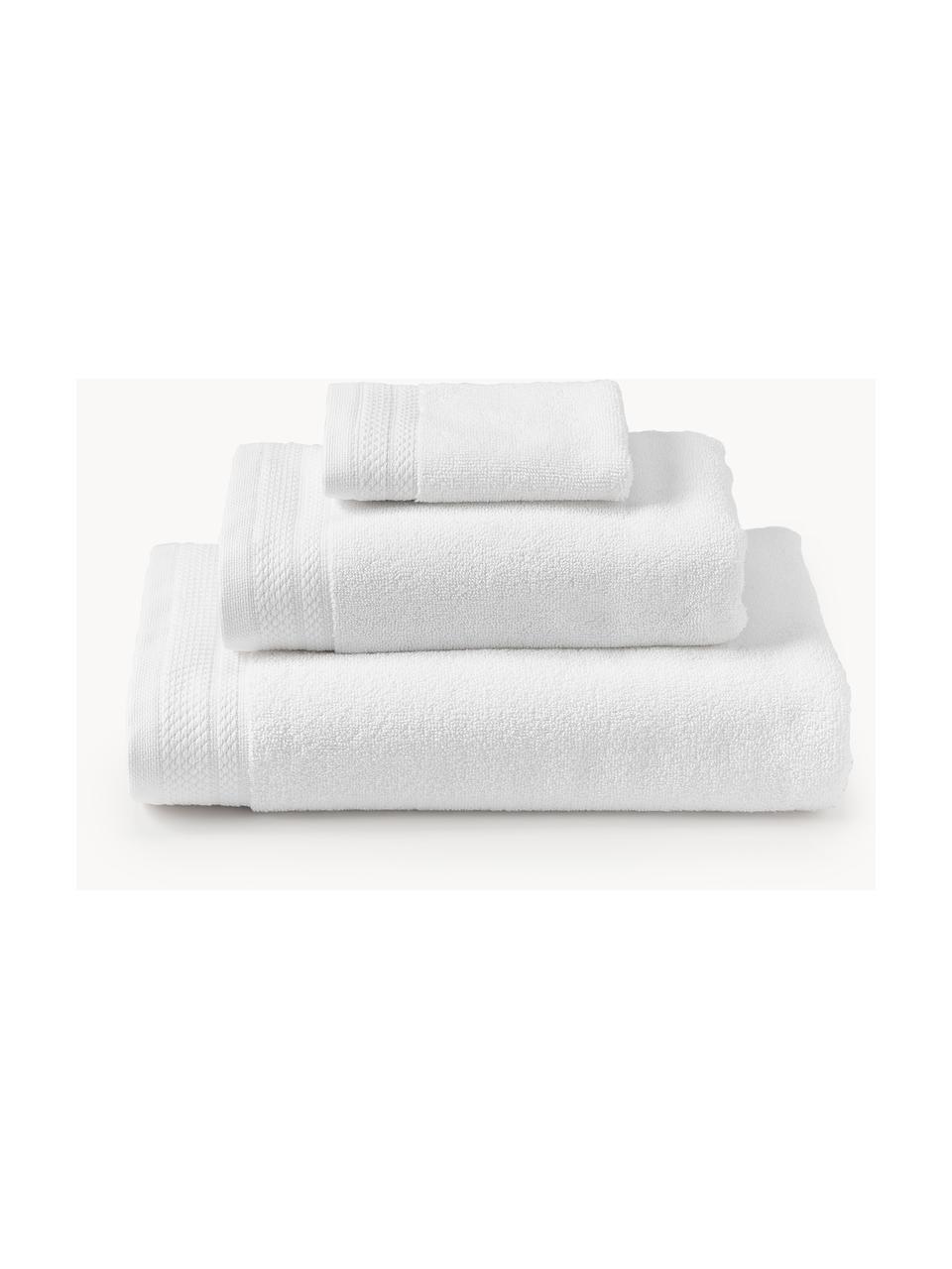 Set di 6 asciugamani in cotone organico Premium, varie misure, 100% cotone organico certificato GOTS (da GCL International, GCL-300517).
Qualità pesante, 600 g/m², Bianco, Set di 4 (asciugamano e telo da bagno)