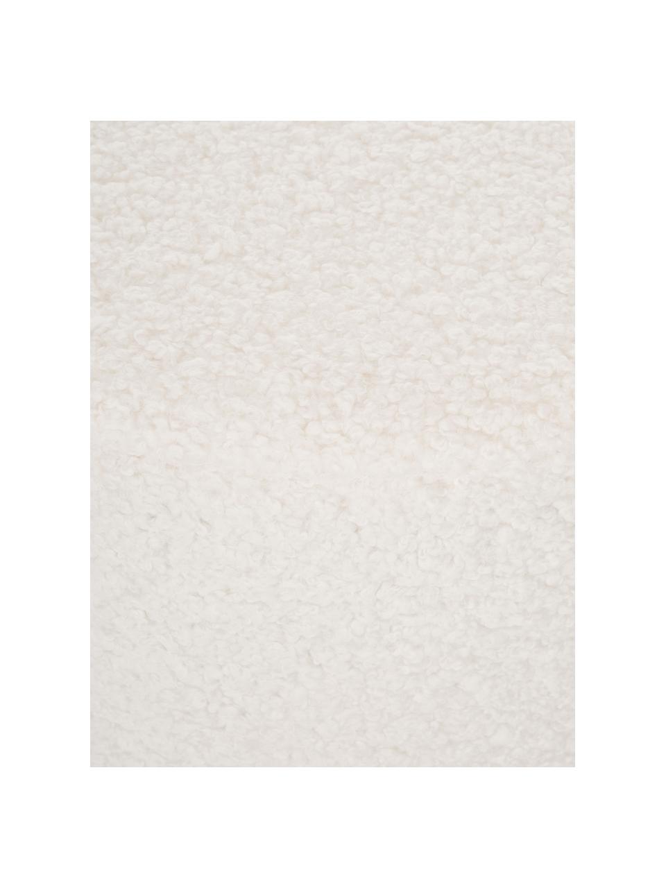 Puf de borreguillo Daisy, Tapizado: poliéster (borreguillo) 4, Borreguillo blanco crema, Ø 54 x Al 38 cm
