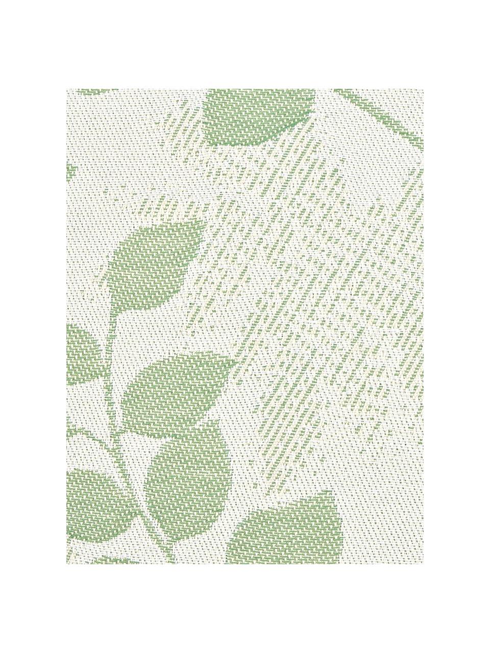 Housse de coussin 50x50 extérieur imprimé feuilles Gomera, 100 % Dralon (polyacrylique), Vert, vert menthe, larg. 50 x long. 50 cm