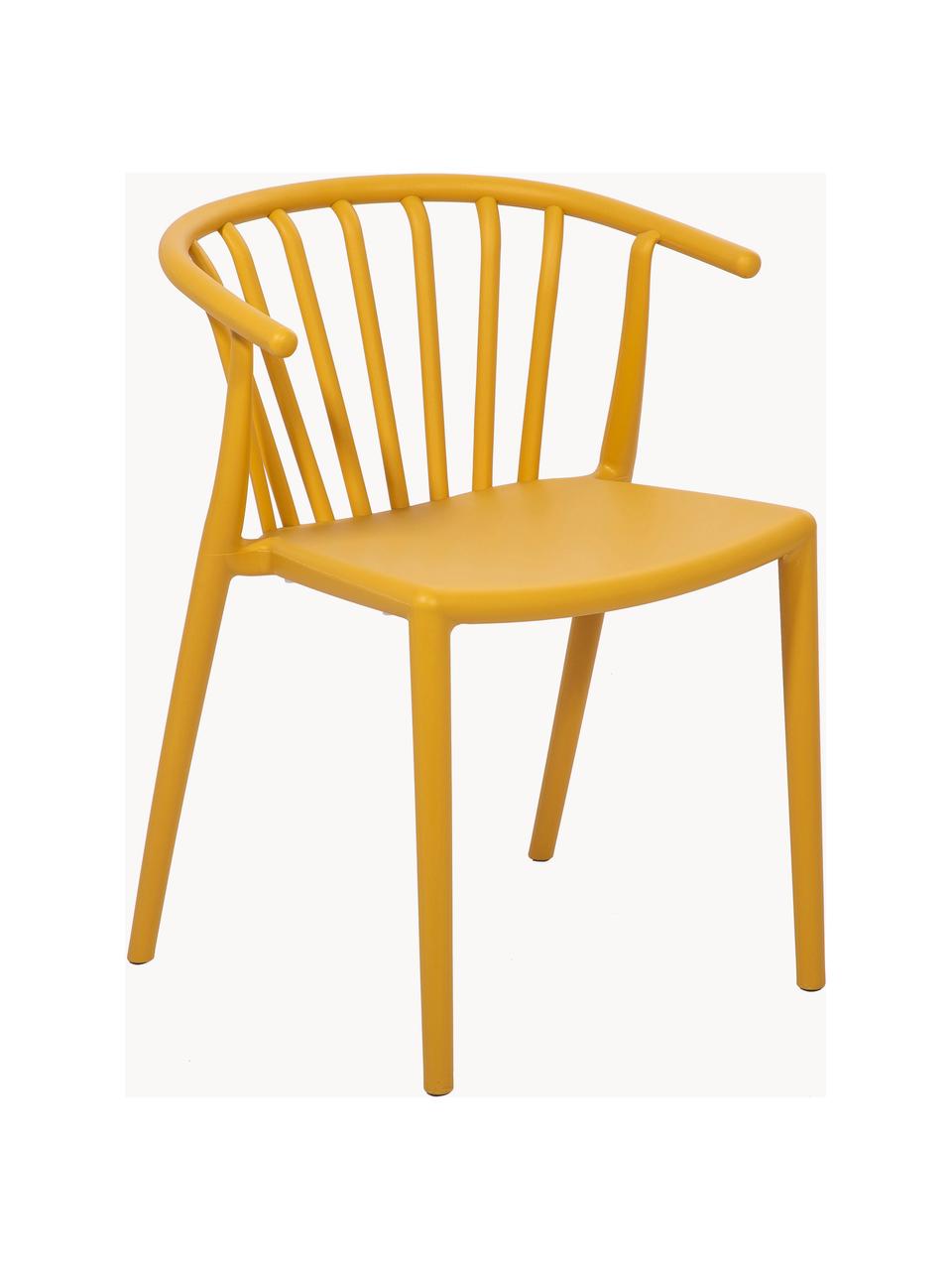 Chaise de jardin empilable Capri, Polypropylène, Jaune soleil, larg. 53 x prof. 55 cm