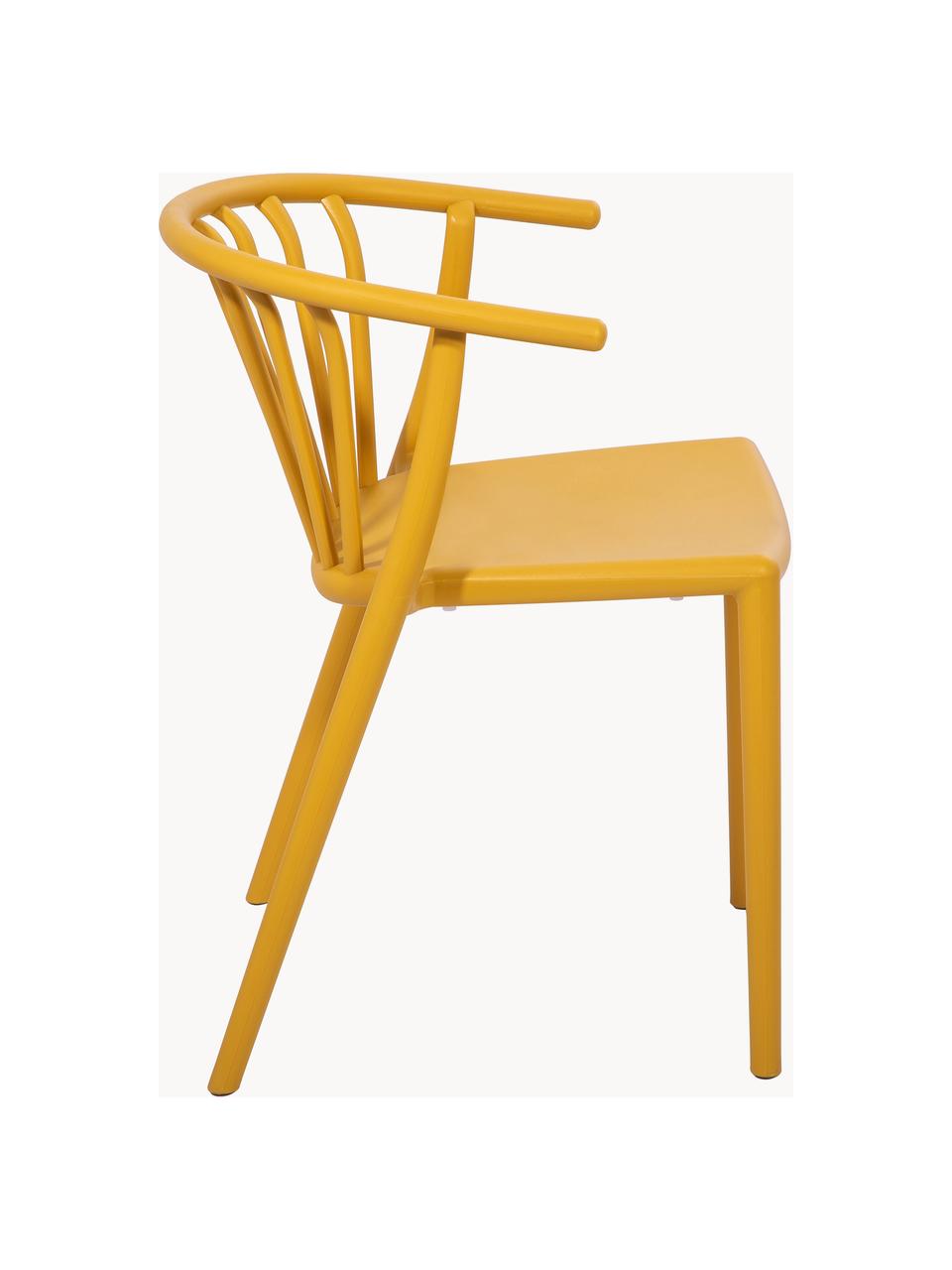 Chaise de jardin empilable Capri, Polypropylène, Jaune soleil, larg. 53 x prof. 55 cm