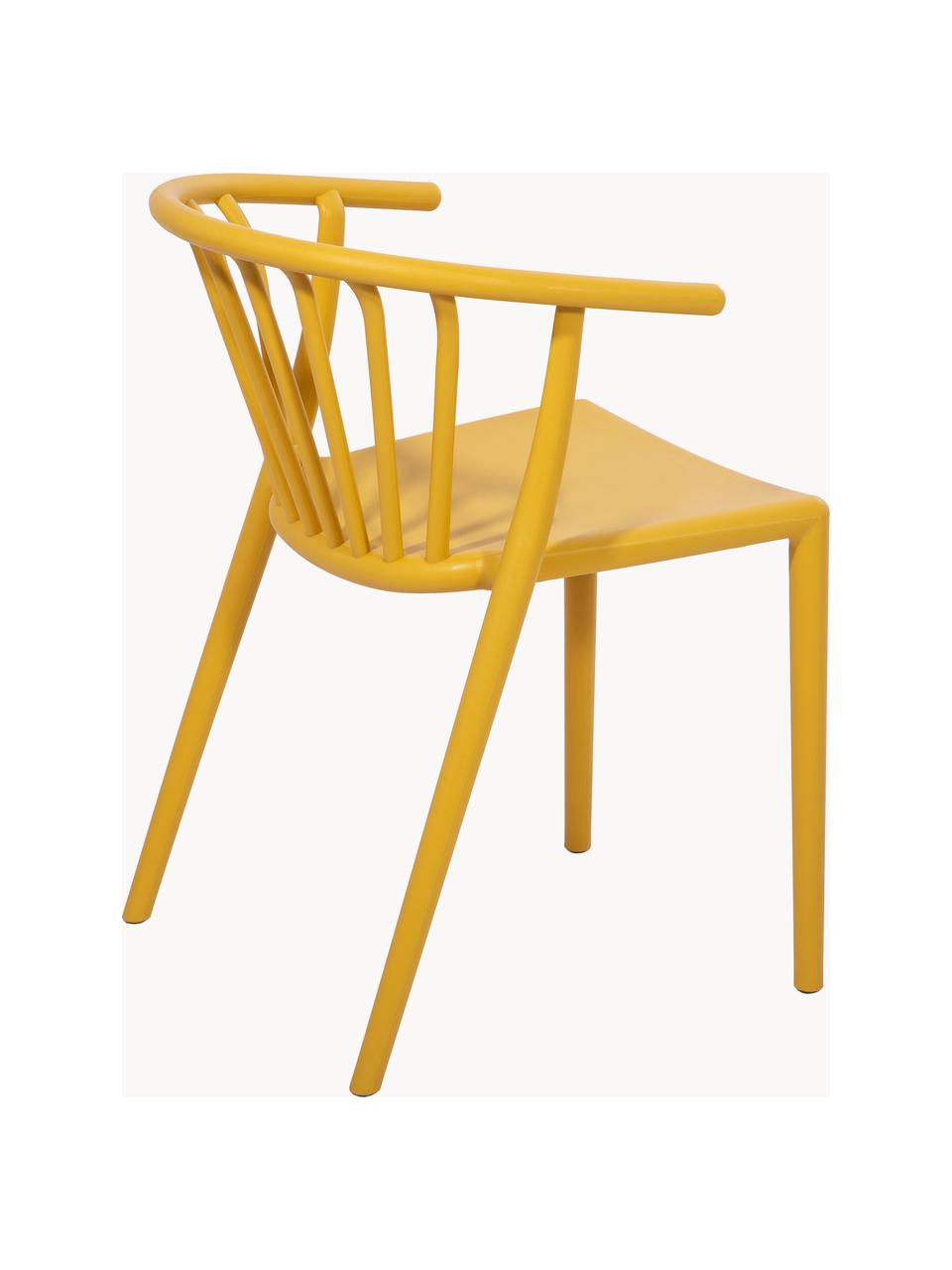 Chaise de jardin empilable Capri, Polypropylène, Jaune soleil, larg. 53 x prof. 55 cm