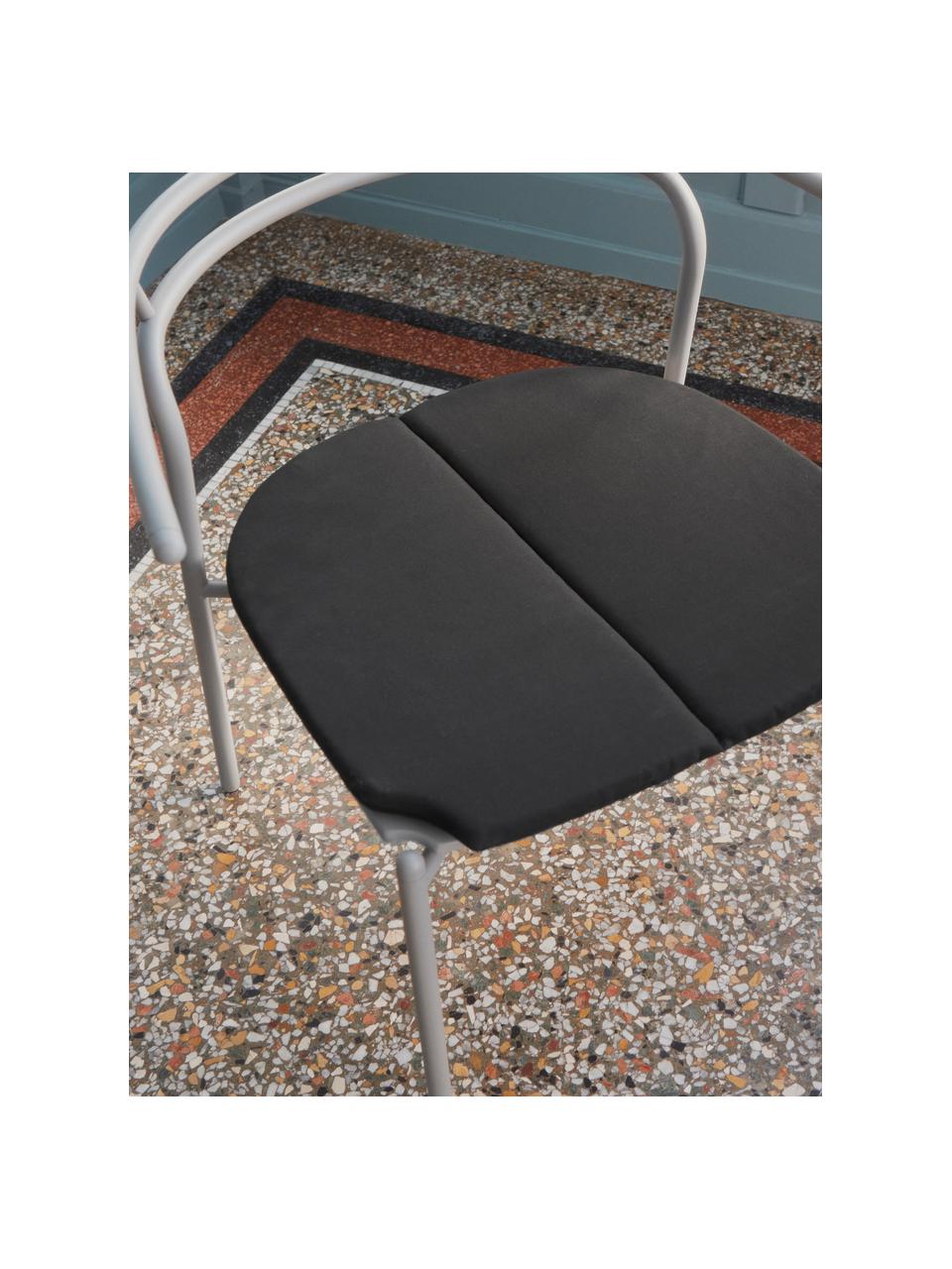 Cojín de asiento Novo, 100% olefina, Negro, An 48 x L 49 cm