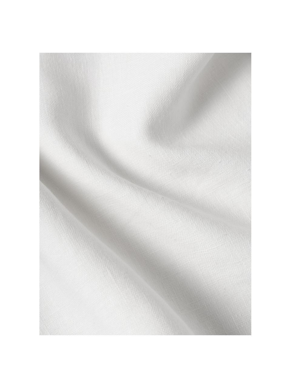 Poszewka na poduszkę z lnu z frędzlami Luana, 100% len  

Len z natury jest gęsty i ma charakterystyczne zagniecenia
Wysoka wytrzymałość lnu na rozdarcia sprawia, że tkanina jest trwała i odporna na ścieranie, Biały, S 30 x D 50 cm