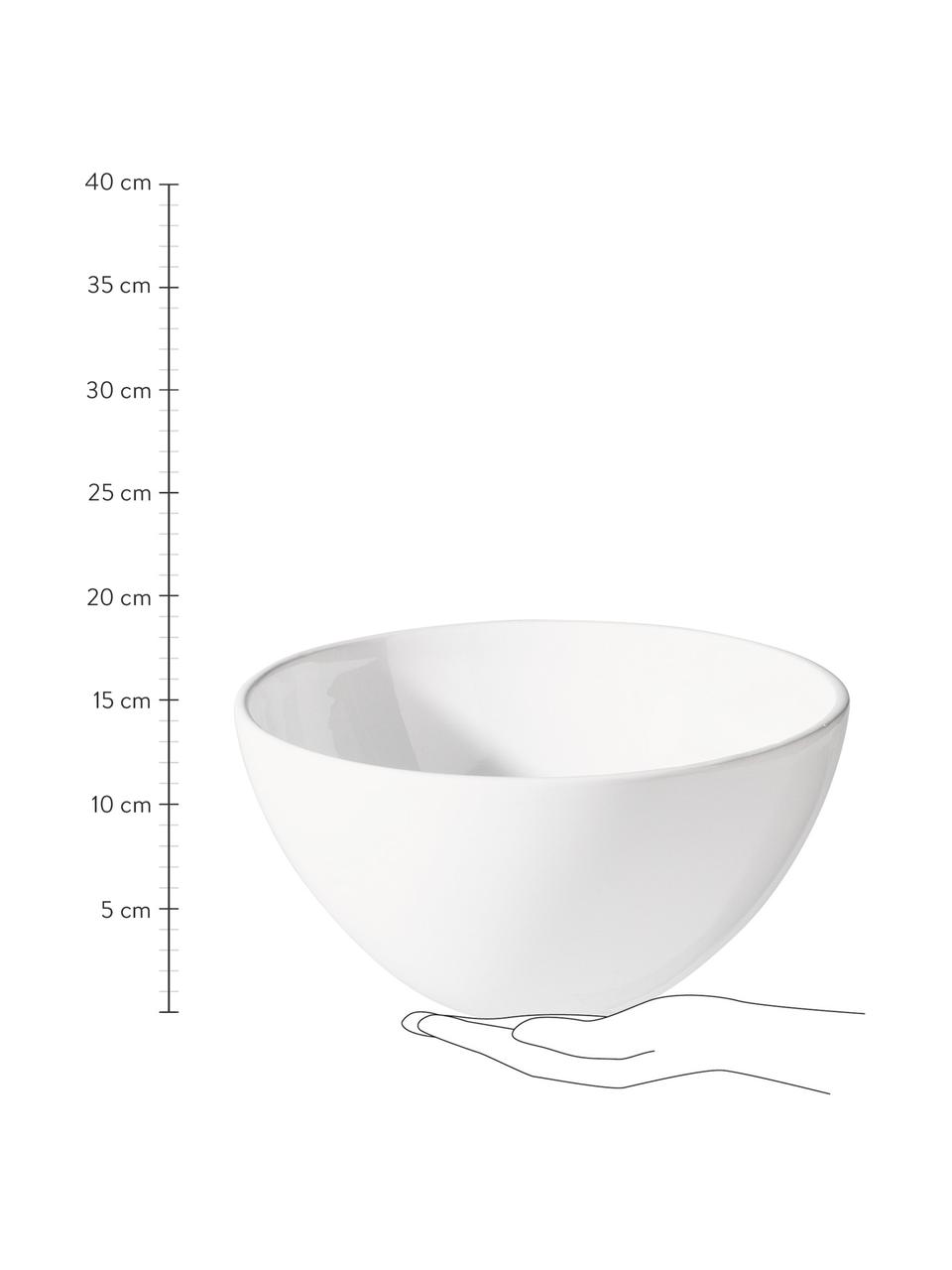 Saladeschaal Grande van keramiek, Keramiek, Wit, Ø 30 x H 16 cm