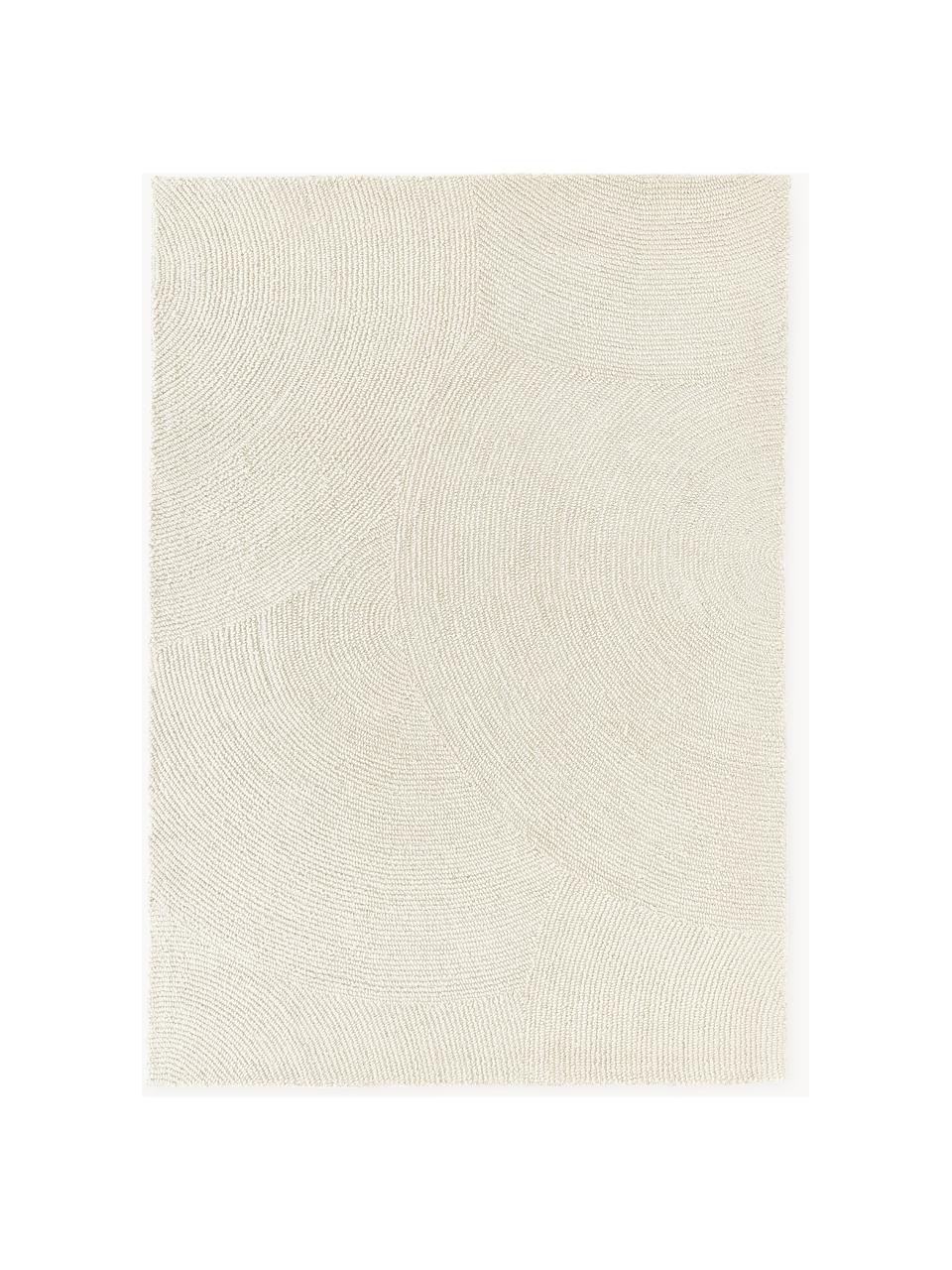 Ručně všívaný koberec s nízkým vlasem vyrobený z recyklovaných materiálů Eleni, Tlumeně bílá, Š 120 cm, D 180 cm (velikost S)