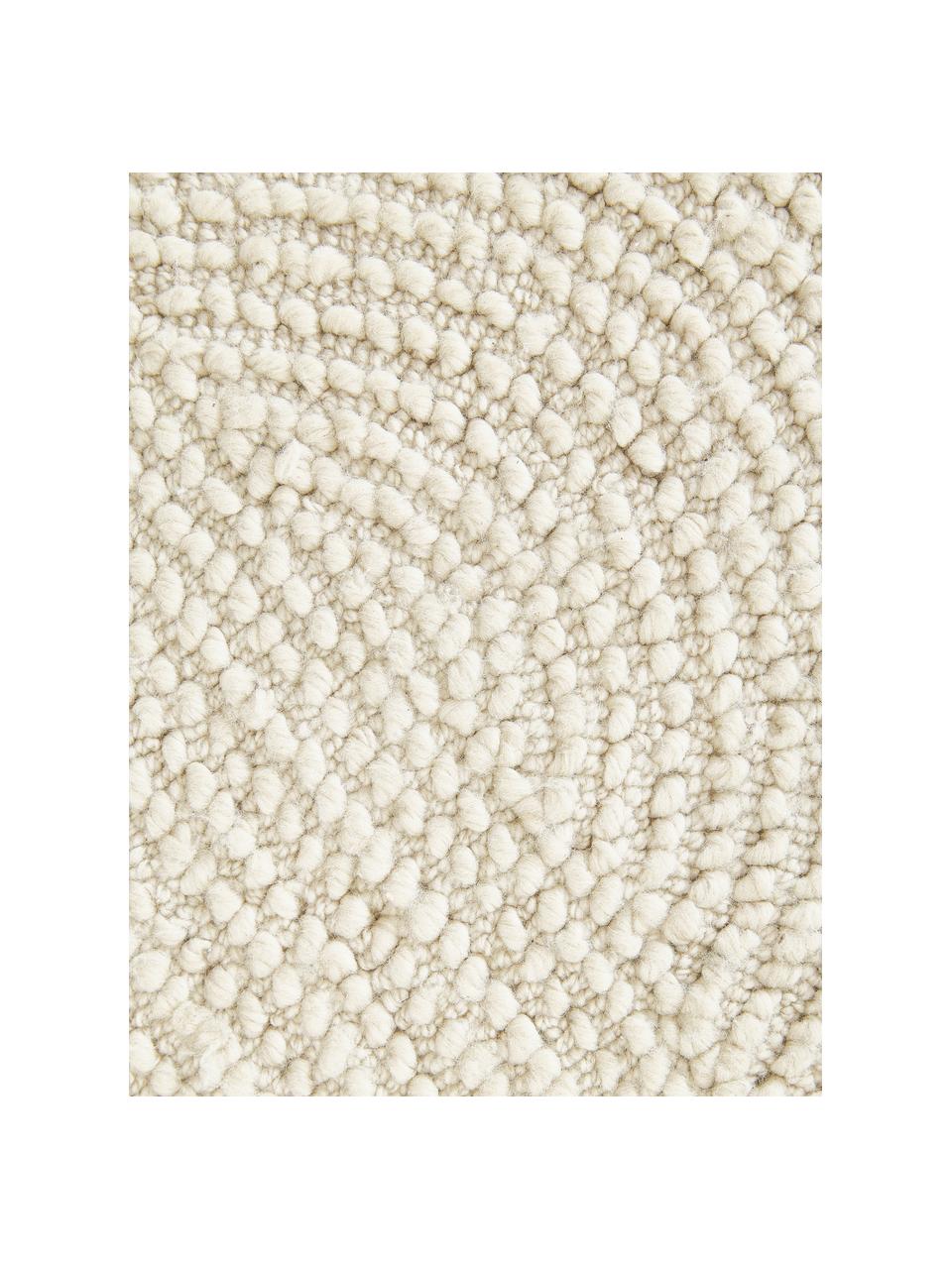 Handgetufteter Kurzflor-Teppich Eleni aus recycelten Materialien, Flor: 100 % recyceltes Polyeste, Off White, B 120 x L 180 cm (Größe S)