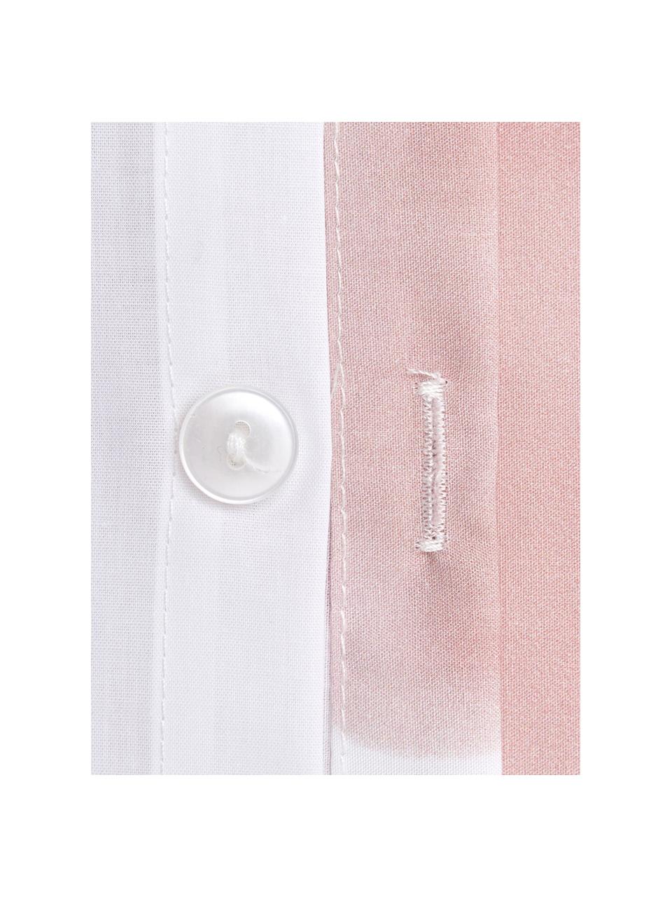Dwustronna pościel z perkalu Rest od Kery Till, Blady różowy, biały, 240 x 220 cm + 2 poduszki 80 x 80 cm