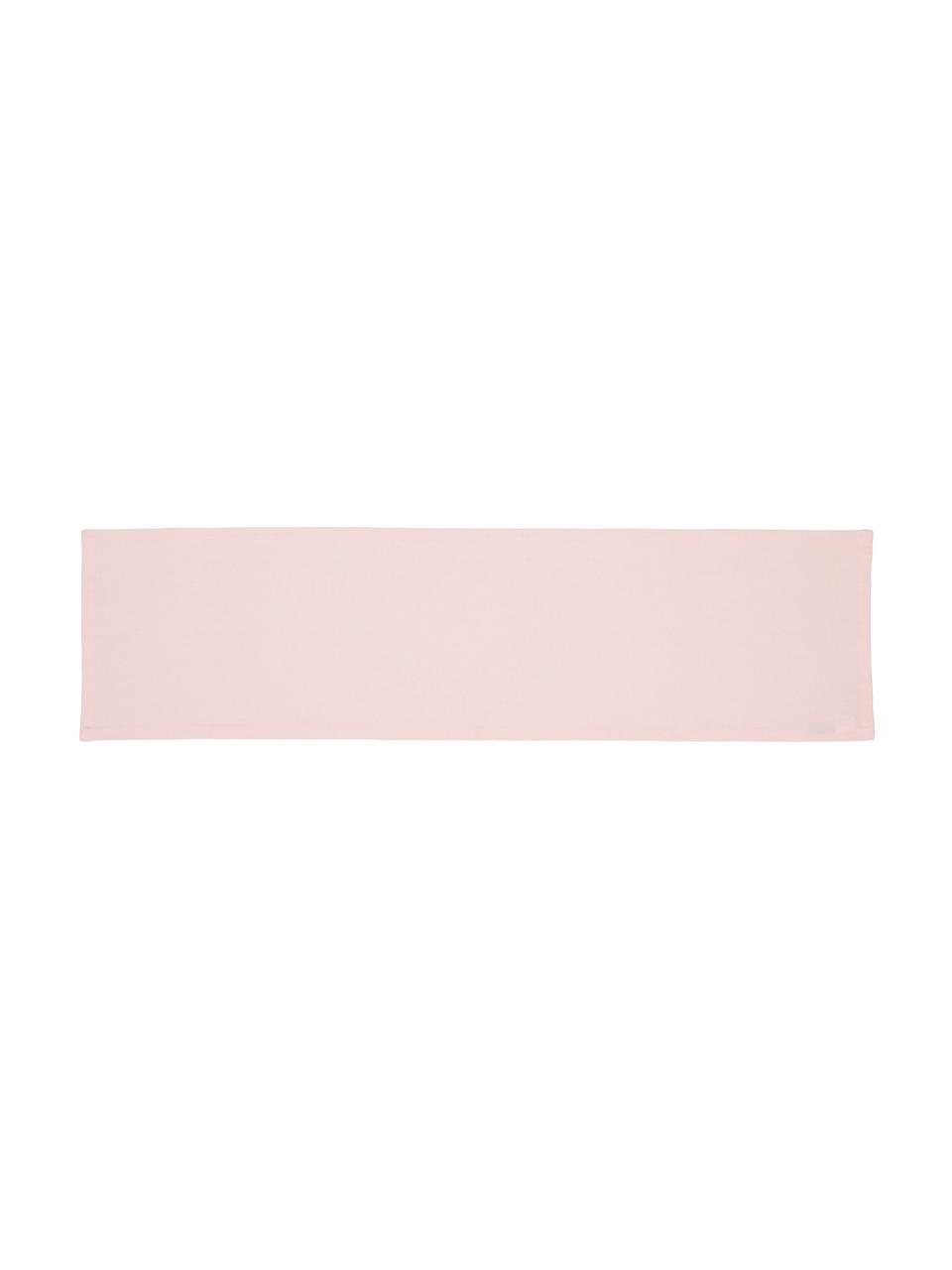 Chemin de table rose Riva, 55 % coton, 45 % polyester, Rose, larg. 40 x long. 150 cm
