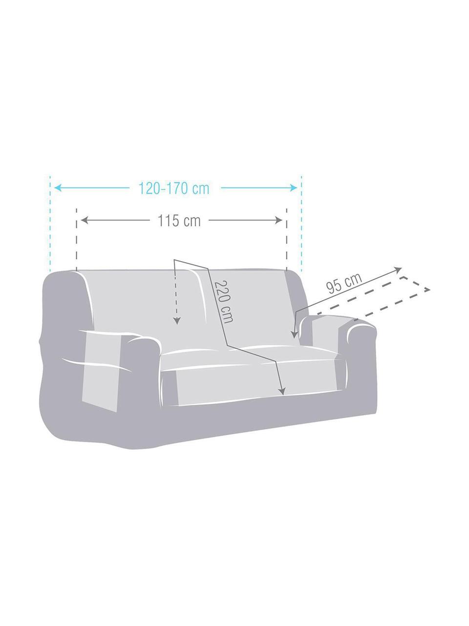 Narzuta na sofę Levante, 65% bawełna, 35% poliester, Szarozielony, S 220 x G 110 cm