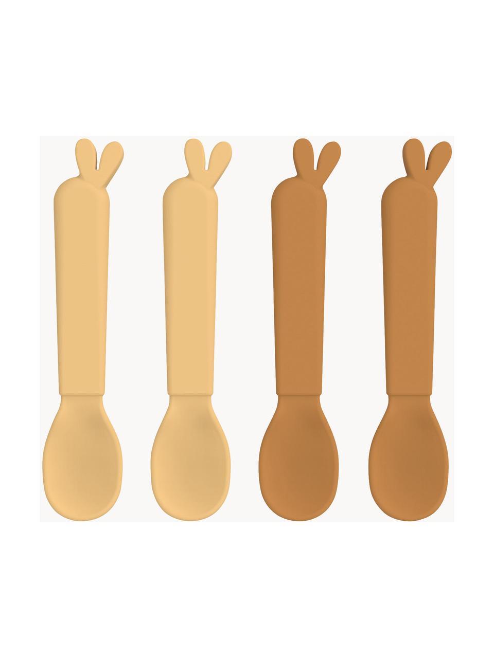 Set de cucharas Kiddish, 4 uds., Plástico, Tonos amarillos, L 13 cm
