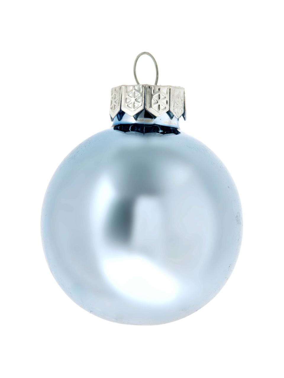 Bolas de Navidad Evergreen, 6 uds., Azul hielo, Ø 8 cm, 6 uds.