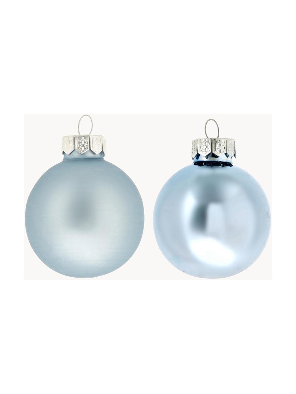 Bolas de Navidad Evergreen, 6 uds., Azul hielo, Ø 8 cm, 6 uds.