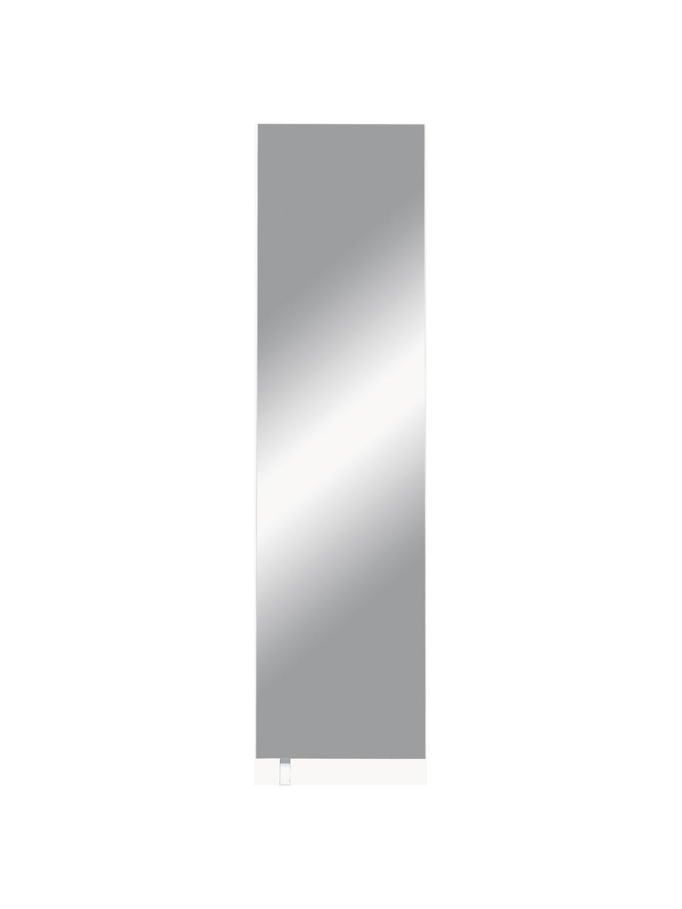 Draaibare wandkast Momo, Frame: MDF, in folie, Corpus: wit Front: spiegelglas, B 50 x H 195 cm
