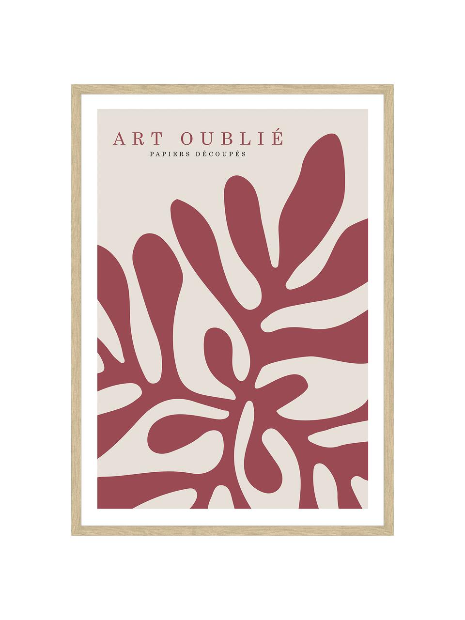 Stampa digitale incorniciata Red Reef, Immagine: stampa digitale su carta, Struttura: legno, pannello di fibra , Corallo rosso, Larg. 32 x Alt. 42 cm
