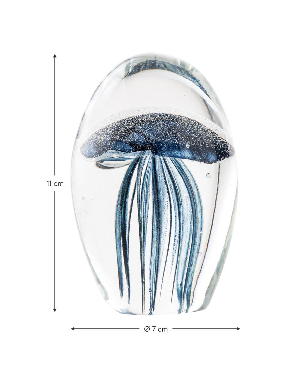 Decoratief object Tinti, Glas, Blauw, transparant, Ø 7 x H 11 cm