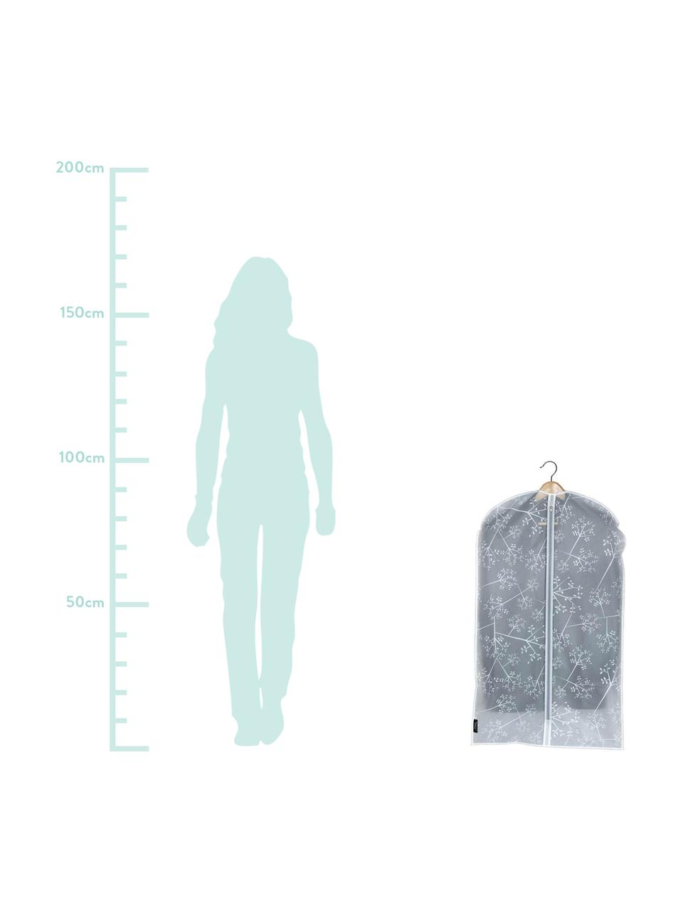 Fundas para ropa Classy Bassy, 4 uds., Plástico (PEVA), Gris, transparente, An 60 x Al 100 cm