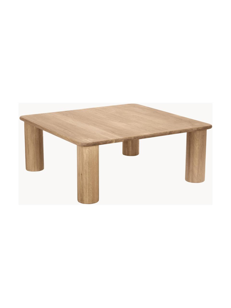 Salontafel Didi van eikenhout, Massief eikenhout, geolied, Eikenhout, B 90 x D 90 cm