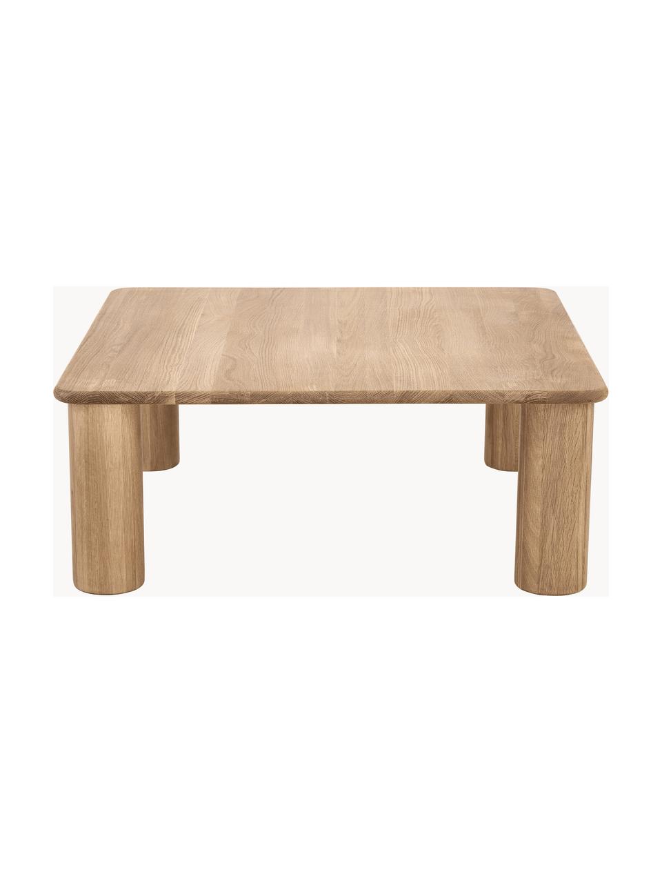 Table basse en bois de chêne Didi, Bois de chêne massif, huilé, Bois de chêne, larg. 90 x prof. 90 cm