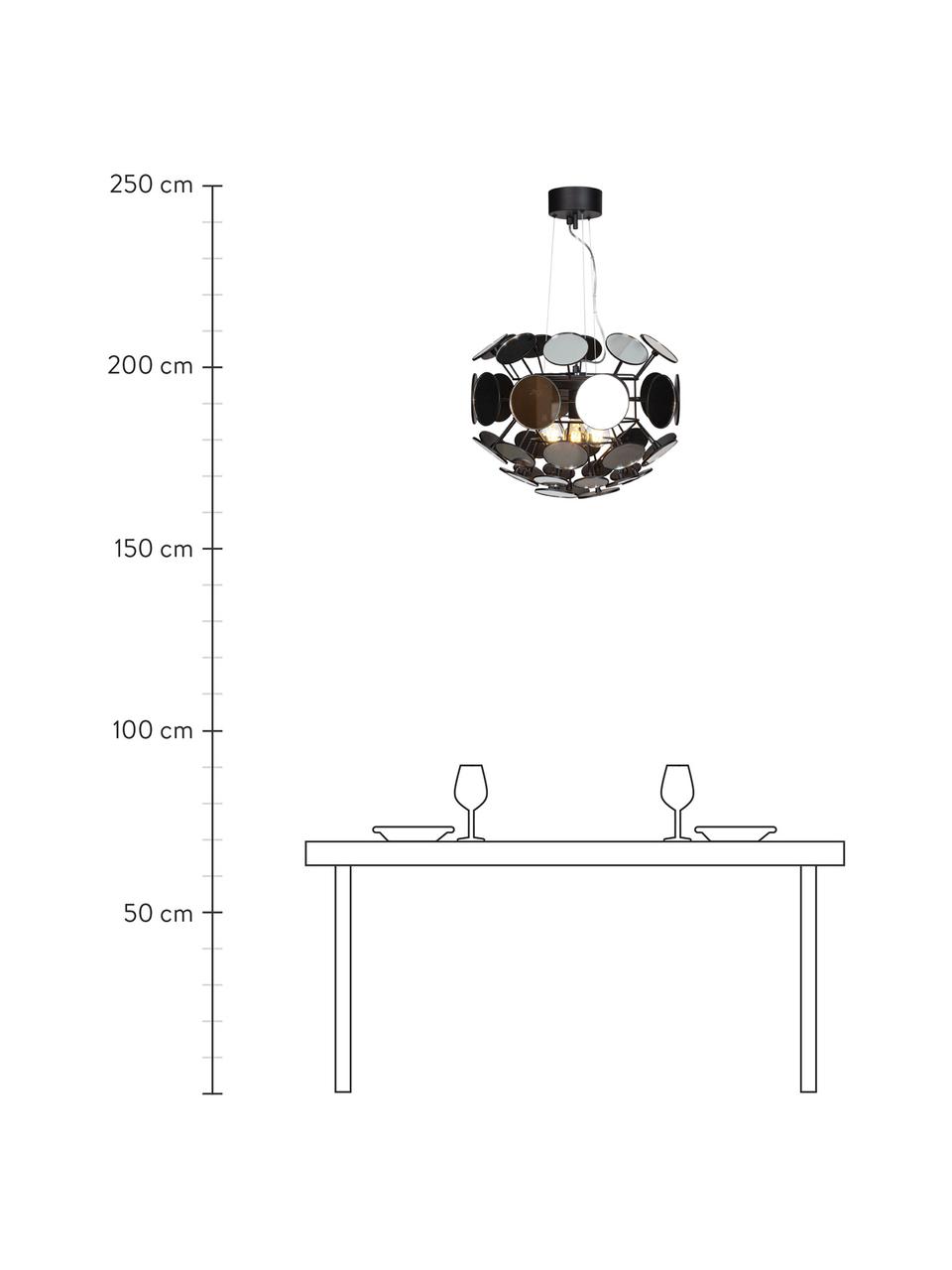 Lámpara de techo de diseño Vanita, Cable: plástico, Negro, Ø 58 x Al 38 cm