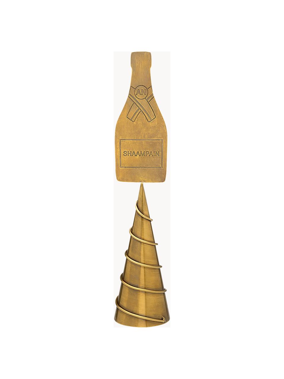 Weihnachtsbaumspitze Champagne aus Messing, Messing, Messing, Ø 6 x H 31 cm