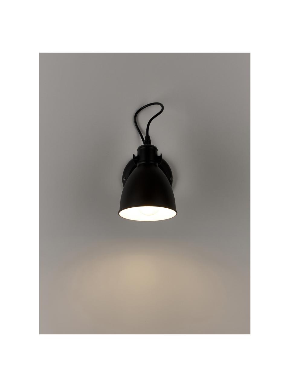 Nastaviteľná nástenná lampa Ethan, Čierna, H 20 x V 22 cm