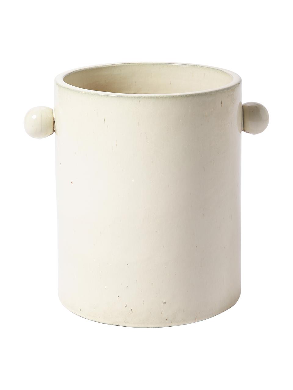 Plantenpot Inka met handvatten, Keramiek, Gebroken wit, Ø 32 x H 44 cm