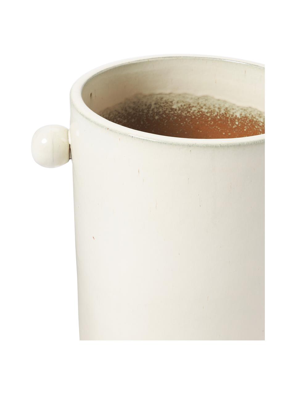 Plantenpot Inka met handvatten, Keramiek, Gebroken wit, Ø 32 x H 44 cm