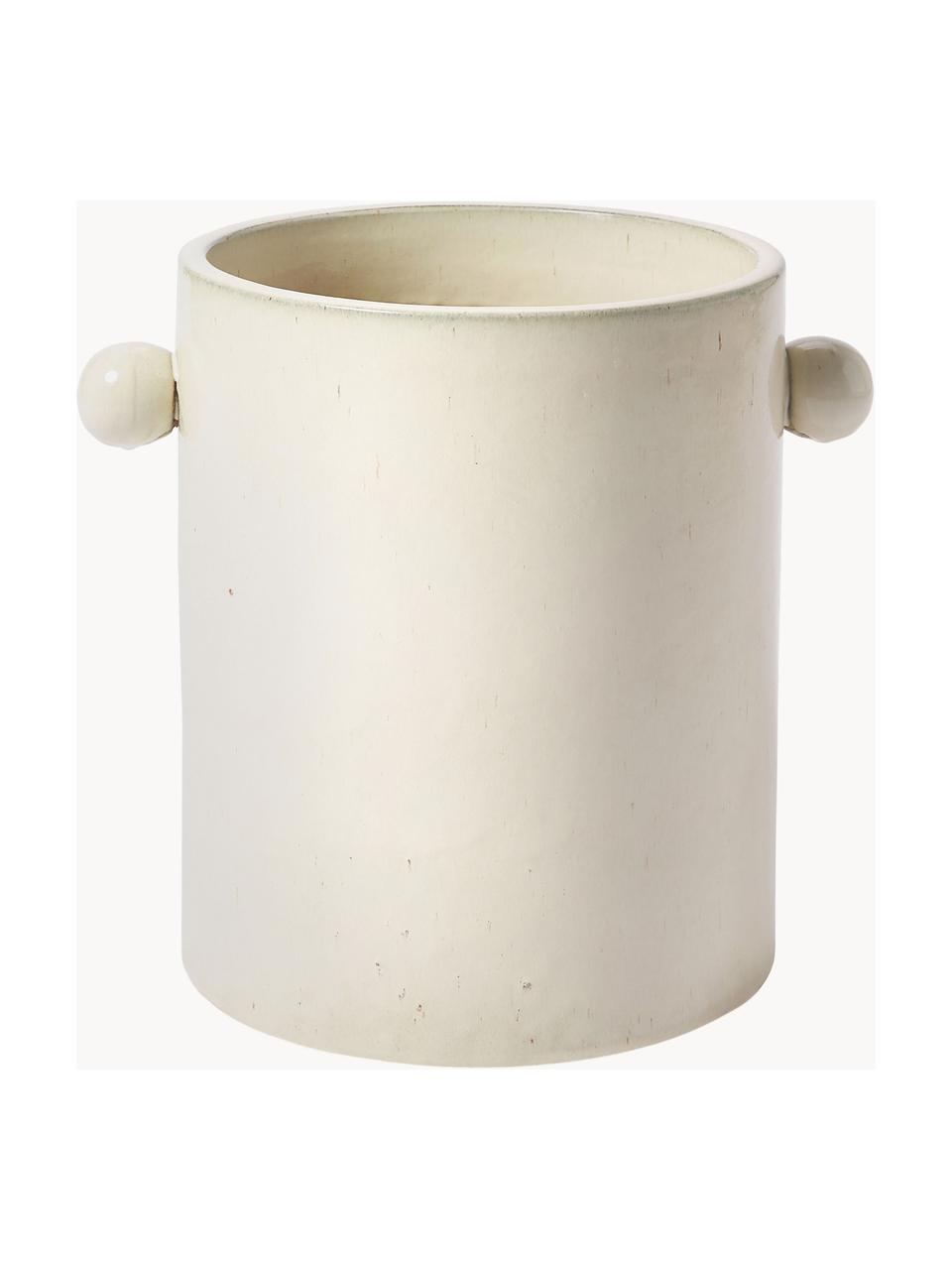 Cache-pot Inka, Céramique, Blanc cassé, Ø 32 cm x haut. 44 cm