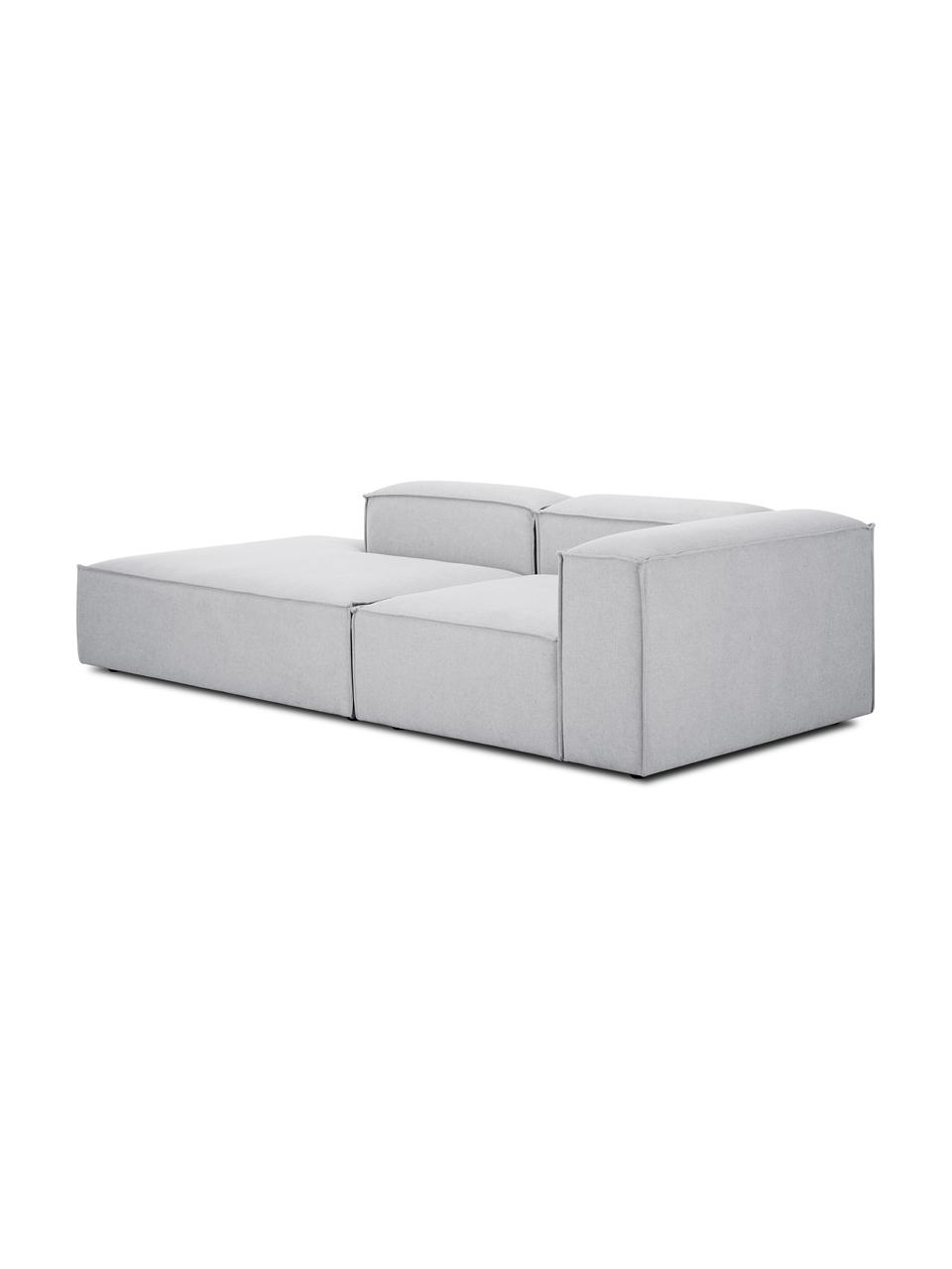 Modulare Ottomane Lennon, Bezug: 100% Polyester Der strapa, Gestell: Massives Kiefernholz, FSC, Füße: Kunststoff, Webstoff Hellgrau, B 269 x T 119 cm, Rückenlehne rechts