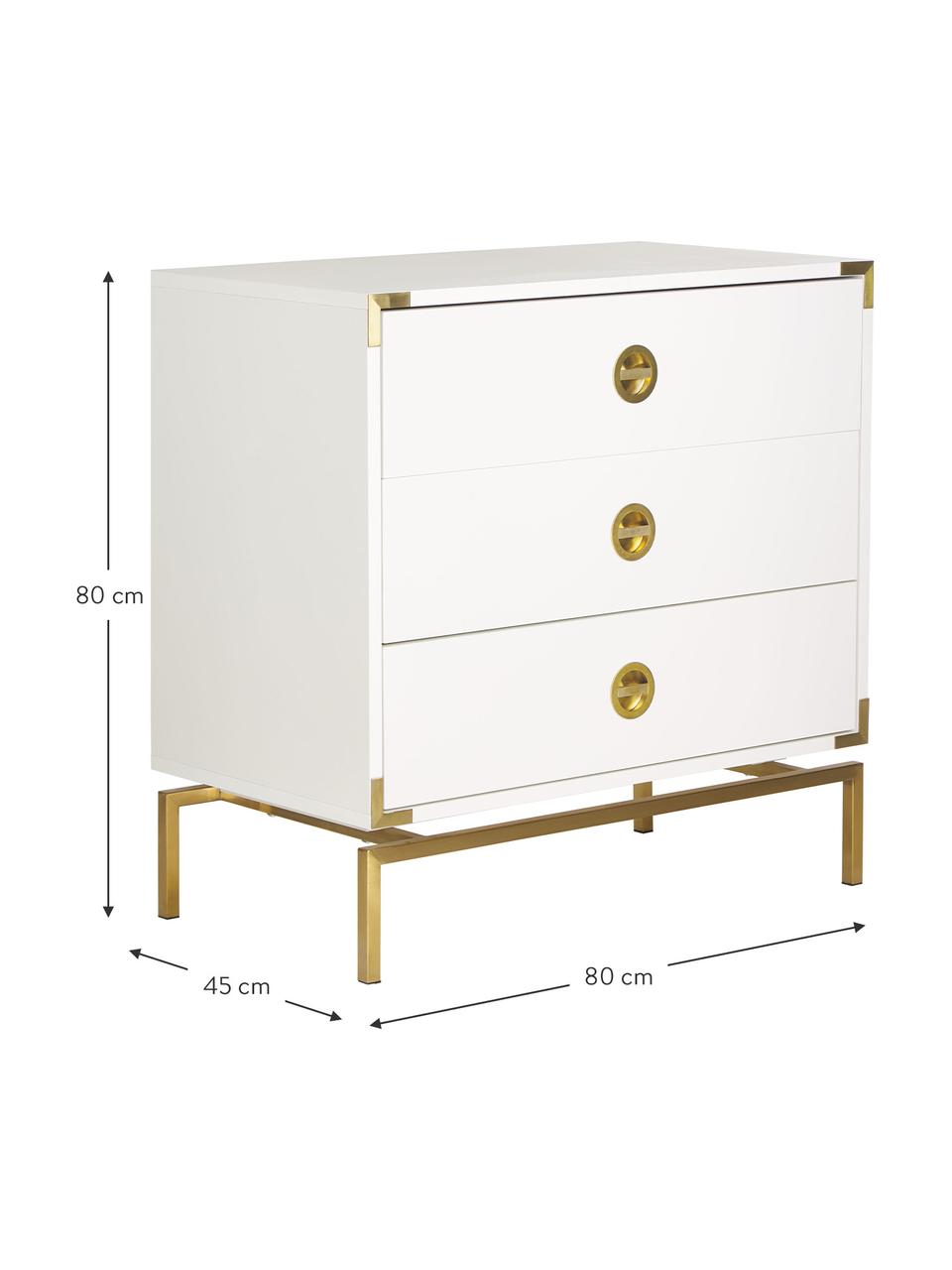 Commode blanche Elegance, Blanc