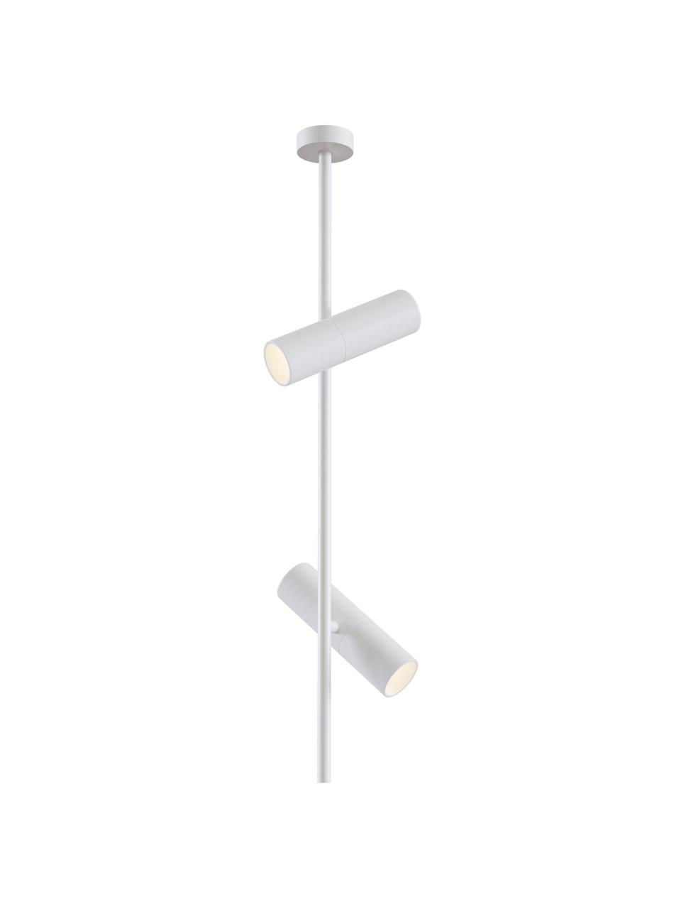 Lampada dimmerabile da soffitto color bianco Elti, Struttura: alluminio verniciato a po, Baldacchino: alluminio verniciato a po, Bianco, Larg. 20 x Alt. 77 cm