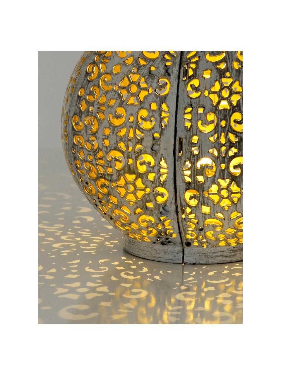 LED solar lampen Dekomania, 2 stuks, Kunststof, Wit, goudkleurig, Ø 20 x H 27 cm
