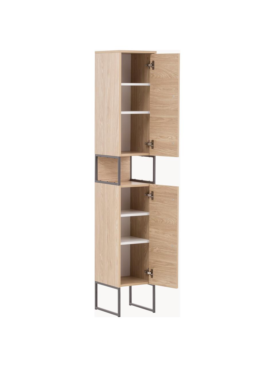 Bad-Hochschrank Rosalie in Eichenholz-Optik, B 30 cm, Beige, Eichenholz-Optik, B 30 x H 183 cm