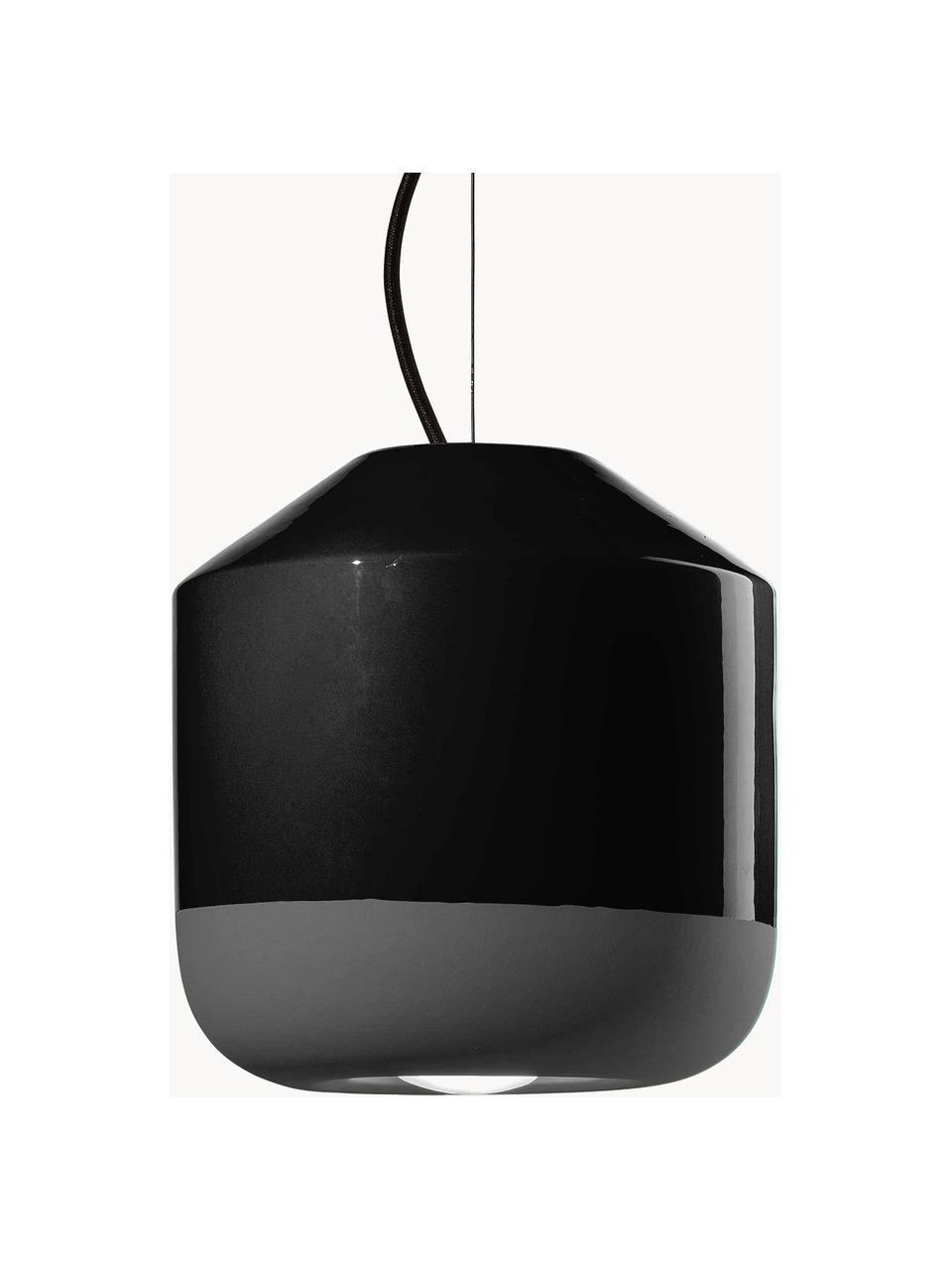 Ręcznie wykonana lampa wisząca Bellota, Czarny, Ø 24 x W 25 cm