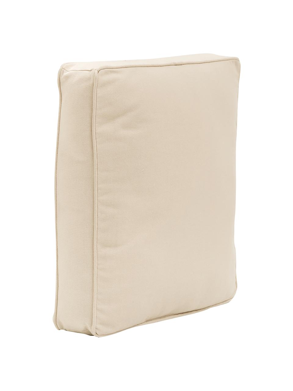 Cojín de asiento Zoe, Funda: 100% algodón, Beige, An 45 x L 45 cm