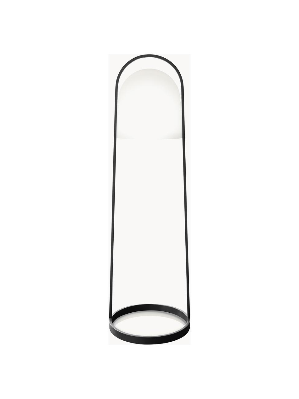 Kleine mobile LED-Stehlampe SunLight, dimmbar, Lampenschirm: Kunststoff, Weiß, Schwarz, H 100 cm