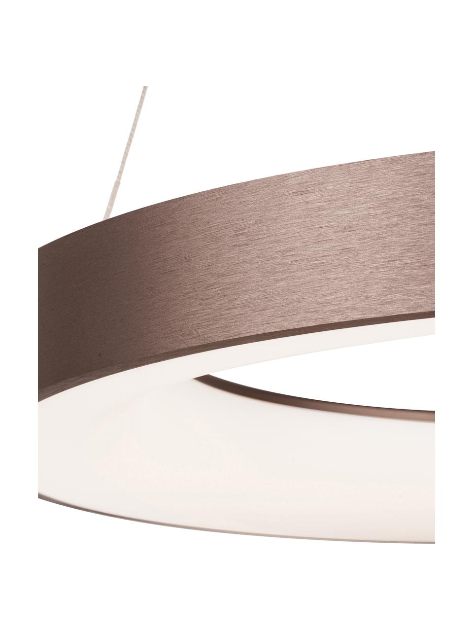 Dimmbare LED-Pendelleuchte Rando in Bronze, Lampenschirm: Aluminium, beschichtet, Baldachin: Aluminium, beschichtet, Bronzefarben, Ø 60 x H 6 cm