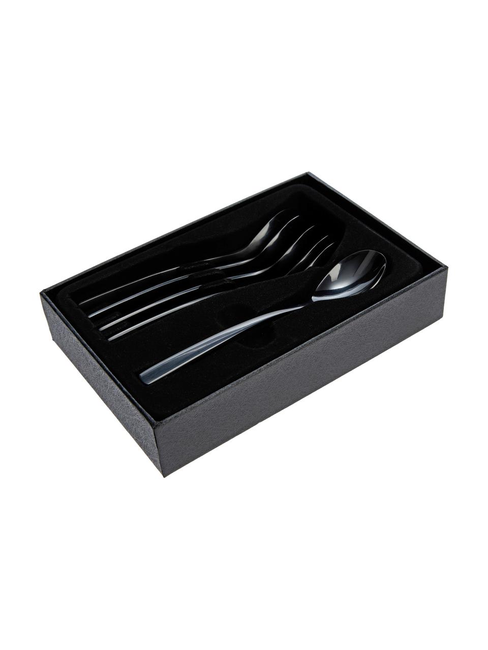 Teelöffel Shinko in Schwarz glänzend, 6 Stück, Edelstahl

Das Besteck ist aus Edelstahl gefertigt. Somit ist es langlebig, rostet nicht und ist resistent gegen Bakterien., Schwarz, hochglanzpoliert, L 14 cm