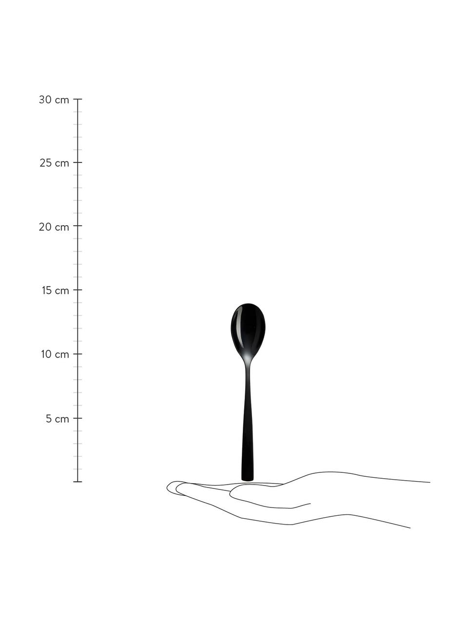 Teelöffel Shinko in Schwarz glänzend, 6 Stück, Edelstahl
Das Besteck ist aus Edelstahl gefertigt. Somit ist es langlebig, rostet nicht und ist resistent gegen Bakterien., Schwarz, hochglanzpoliert, L 14 cm
