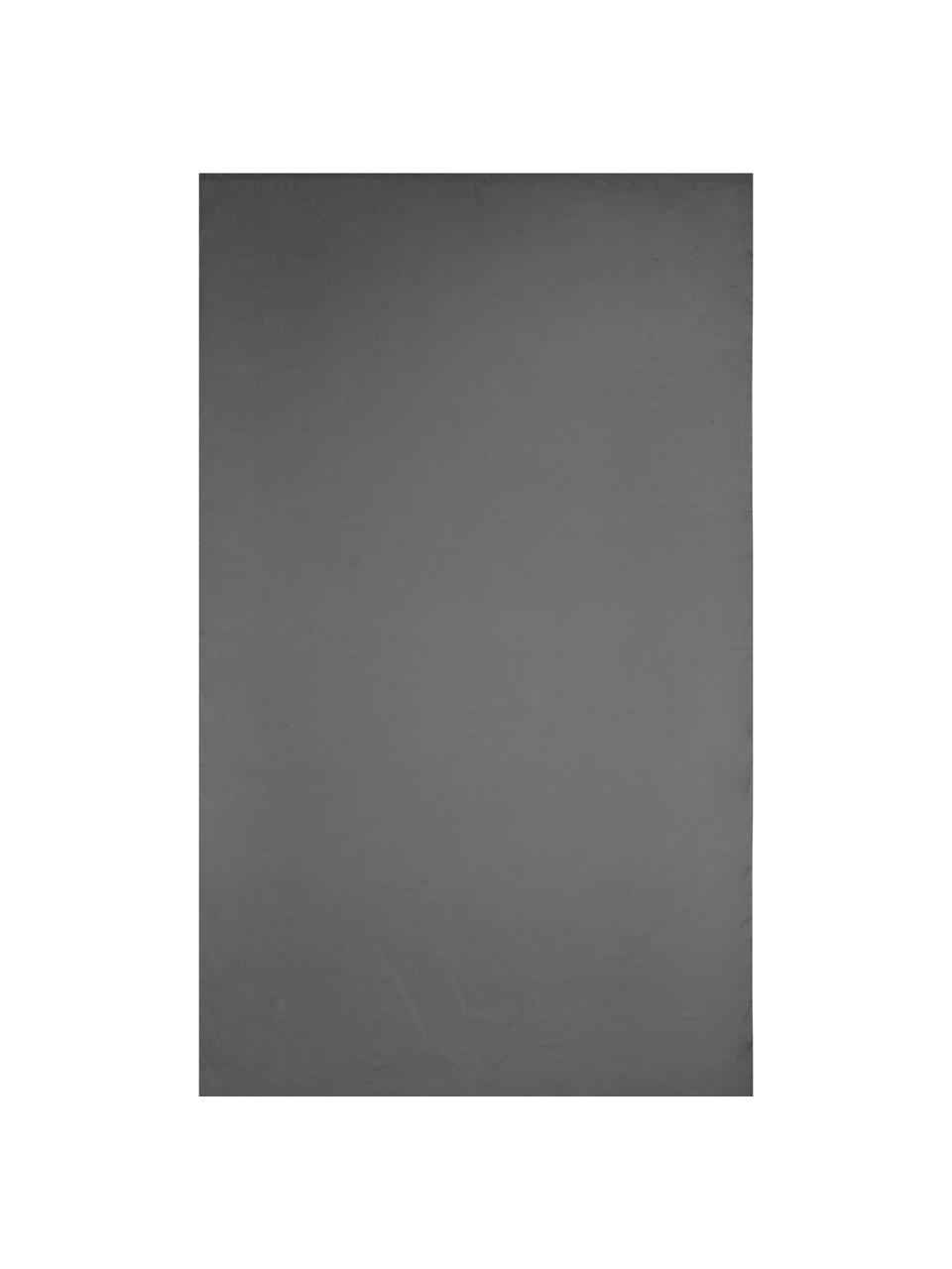 Drap plat en satin de coton gris foncé Comfort, Gris foncé, larg. 240 x long. 300 cm