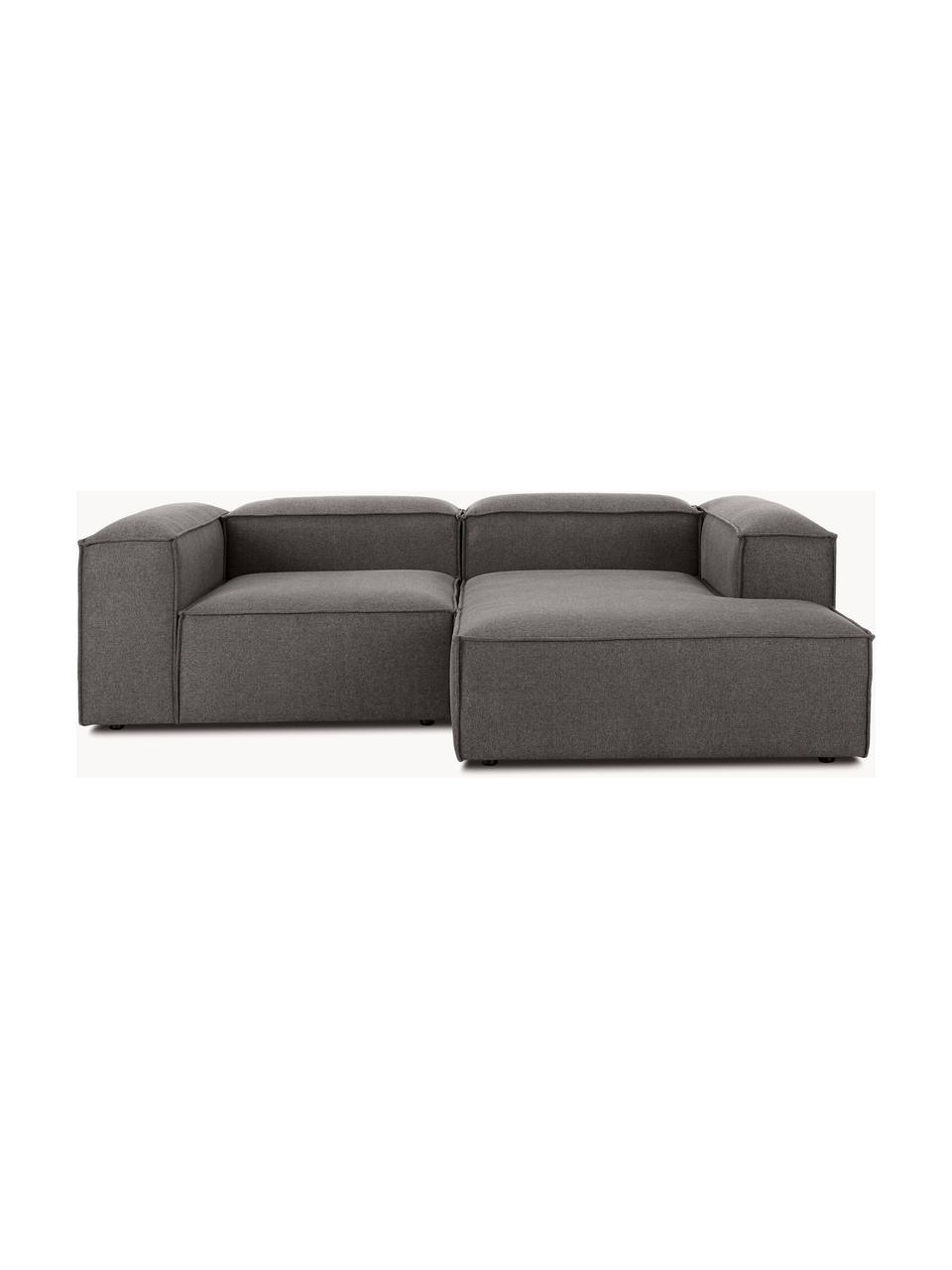 Sofá rinconera modular Lennon, Tapizado: 100% poliéster Alta resis, Estructura: madera contrachapada de p, Patas: plástico Este producto es, Tejido gris antracita, An 238 x F 180 cm, chaise longue derecha