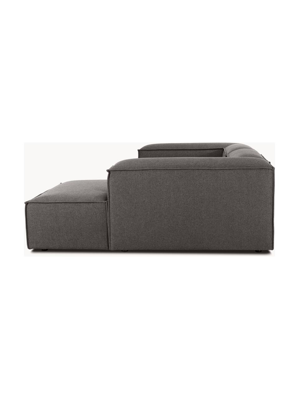 Modulares Ecksofa Lennon, Bezug: 100 % Polyester Der strap, Gestell: Massives Kiefernholz, Spe, Füße: Kunststoff Dieses Produkt, Webstoff Anthrazit, B 238 x T 180 cm, Eckteil rechts