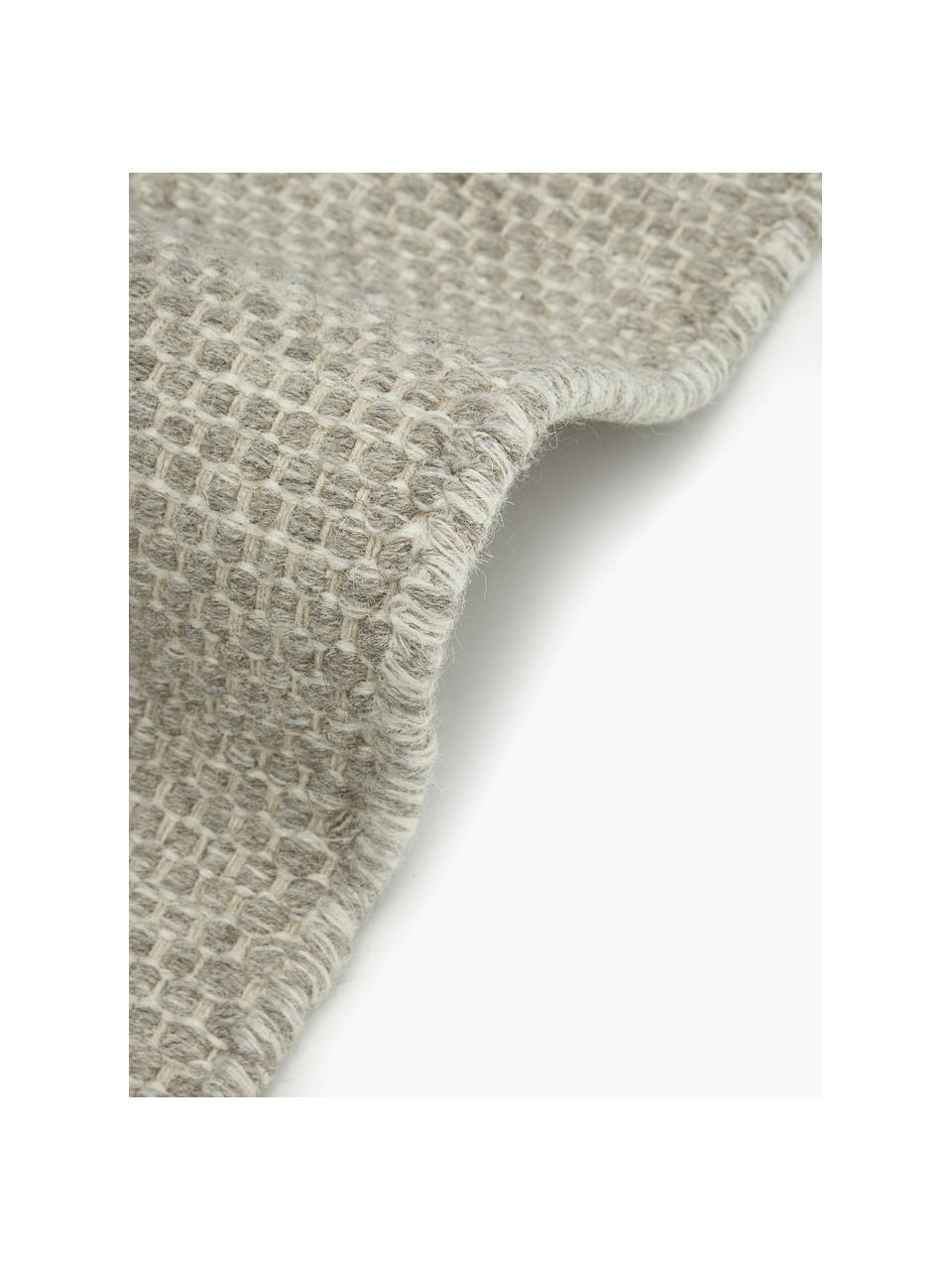 Tappeto in lana maculata Asko, Retro: cotone Nel caso dei tappe, Grigio, Larg. 70 x Lung. 140 cm (taglia XS)